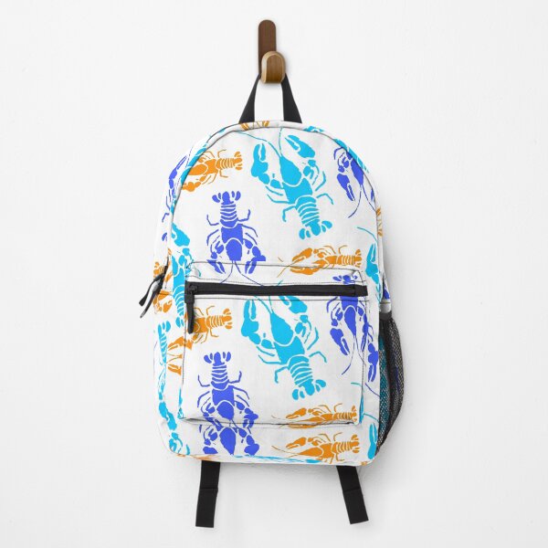 Item preview, Maine Lobster Retro Blue and Orange Pattern designed and sold by AntiqueImages.