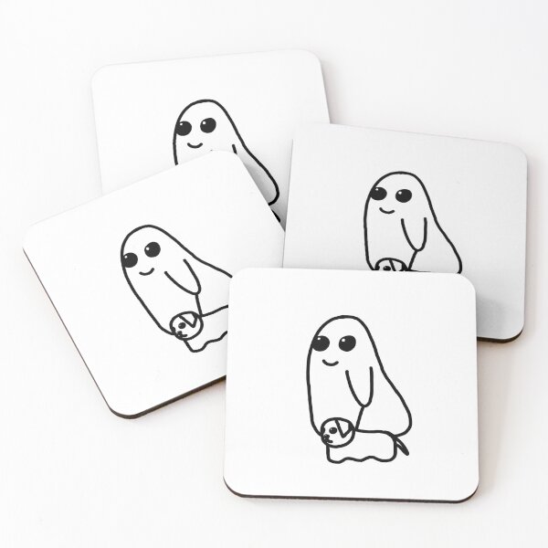 Item preview, Ghost walking their ghost doggie designed and sold by AnnenasArt.