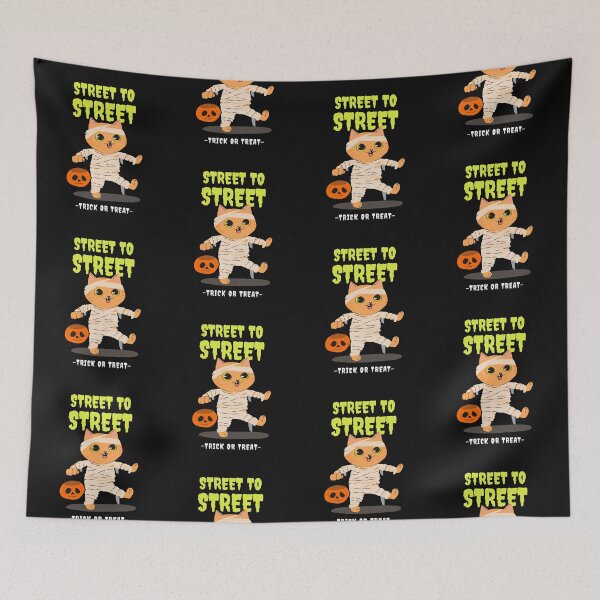 Item preview, Street To Street Trick-o-Treat | Halloween Holiday | Cute Kitten Mummy designed and sold by Ainbowz-Artwork.