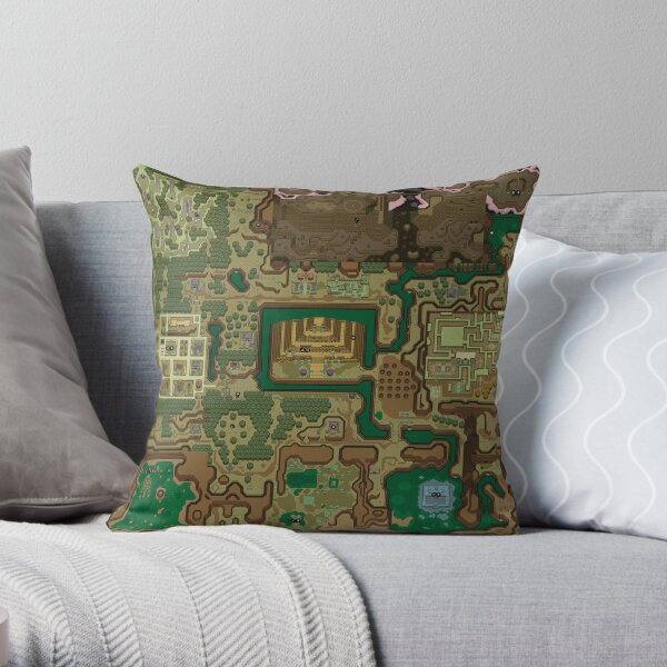 LttP: Dark World Map Throw Pillow