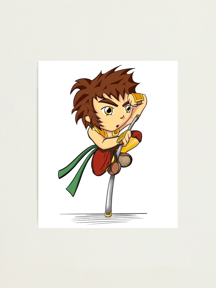 Wu The Monkey Staff King Martial Arts Chibi Photographic Print By Tnkconcepts Redbubble