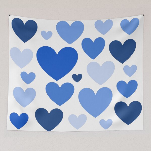 Item preview, Cornflower Blue Hearts (Varied) designed and sold by shahramroj.