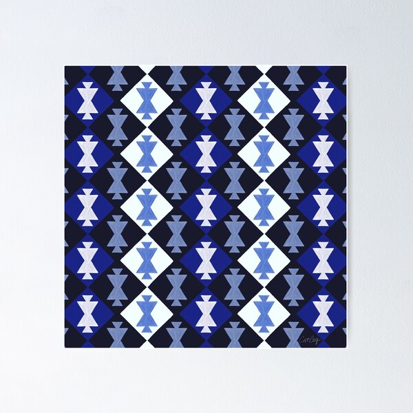 Item preview, Azerbaijan Pattern – Navy designed and sold by Cat Coquillette.