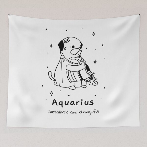 Item preview, Aquarius Zodiac Sign, Astrology, Astrological Sign designed and sold by NikoIllustrates.