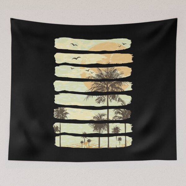 Item preview, Summer Sunset Palm Tree Beach Ocean Artistic Paradise Vacation designed and sold by MintedFresh.