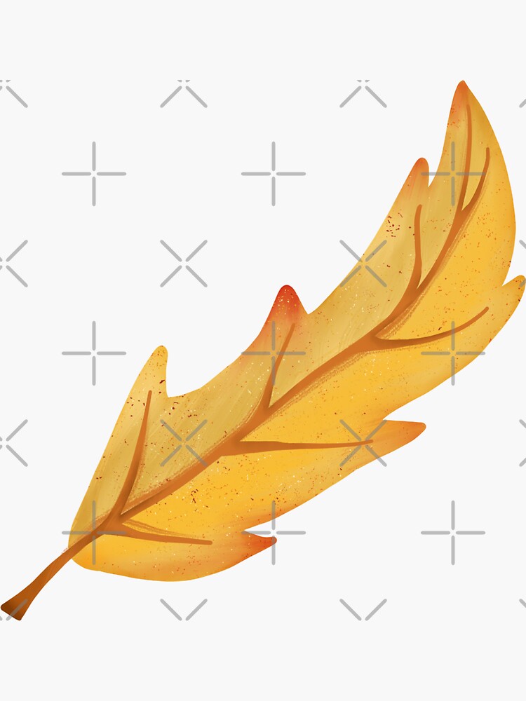 Yellow Autumn Leaf by KatLangeDesign