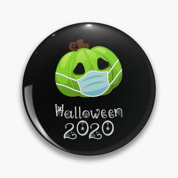 Item preview, Pumpkin Wearing Face Mask Green Funny Halloween Tee designed and sold by denisetees.