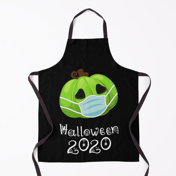 Item preview, Pumpkin Wearing Face Mask Green Funny Halloween Tee designed and sold by denisetees.