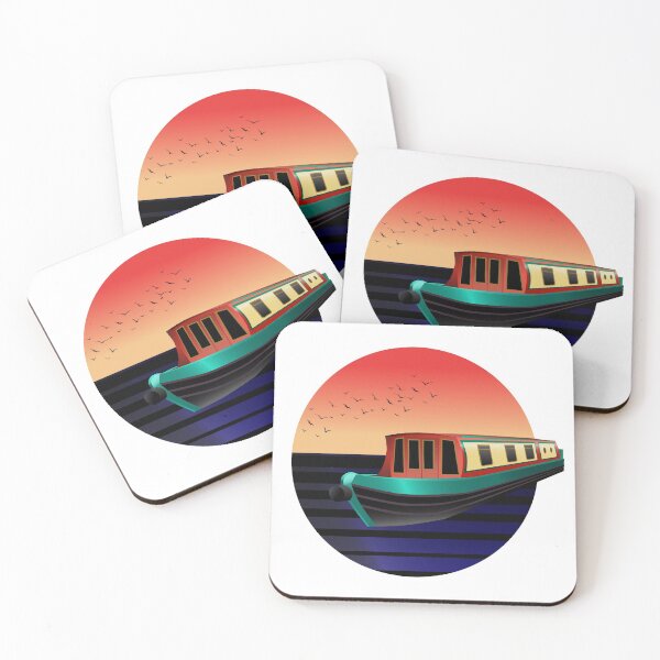 Item preview, Narrowboat Life Established 1963 Sunset designed and sold by mimi-and-dodo.