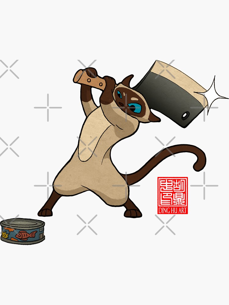 Siamese Cat Can Chop by DingHuArt