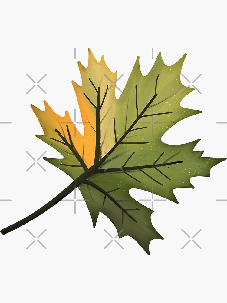 Green Maple Leaf by KatLangeDesign