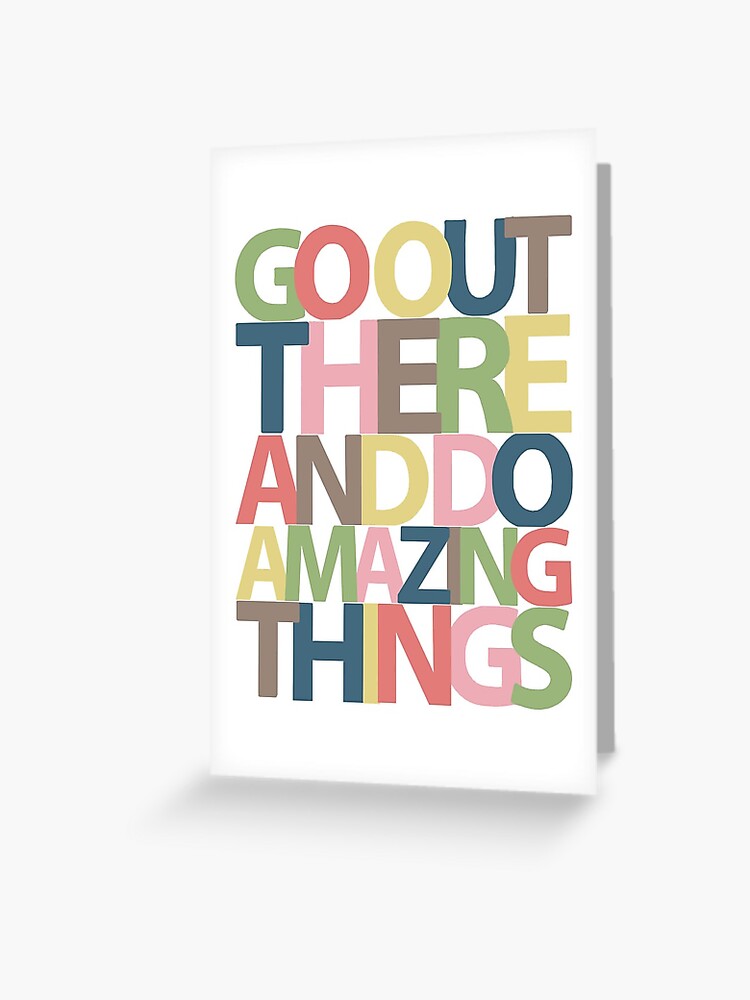 Thumbnail 1 of 2, Greeting Card, Amazing Things Graduation Card designed and sold by samblackwelder.