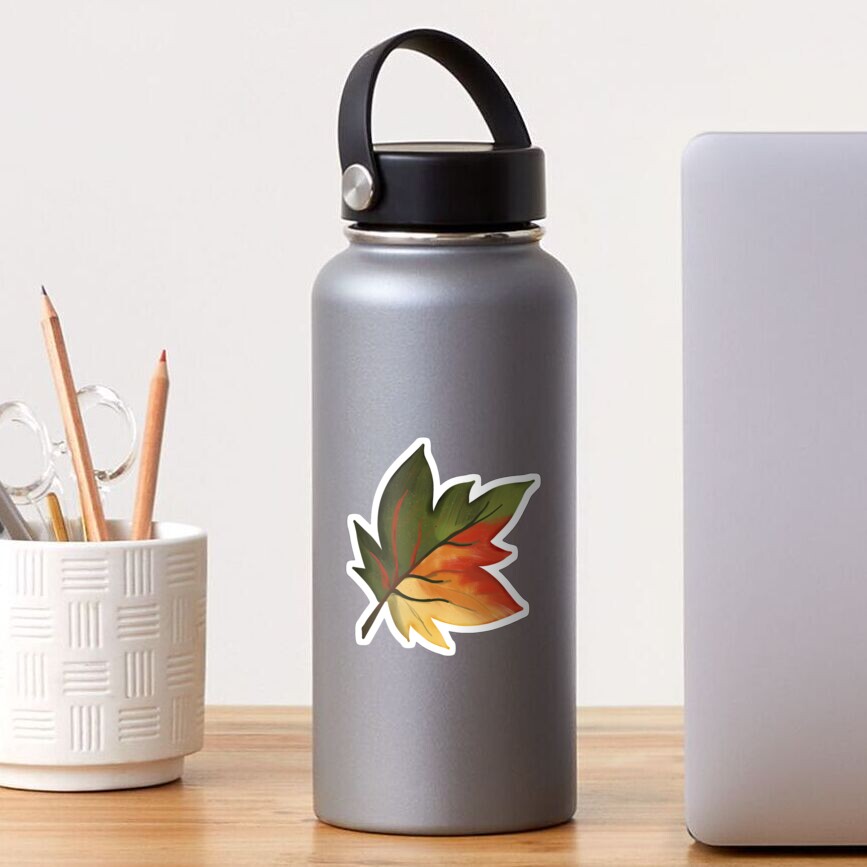Colourful Autumn Leaf Sticker
