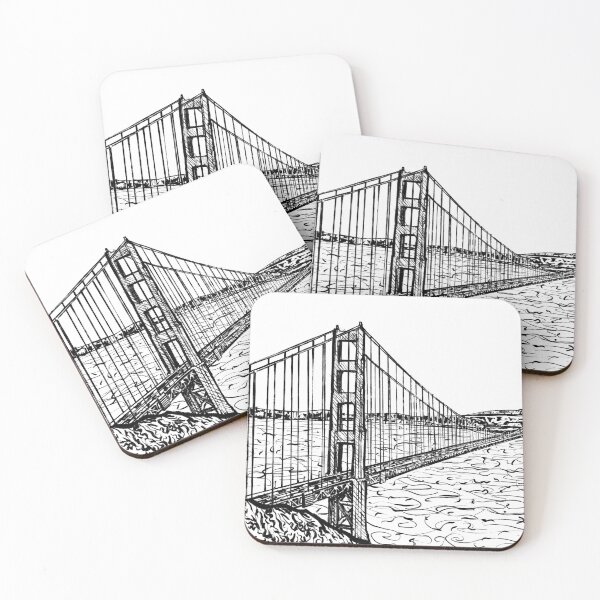 Item preview, GOLDEN GATE BRIDGE - ink painting.1 designed and sold by lautir.