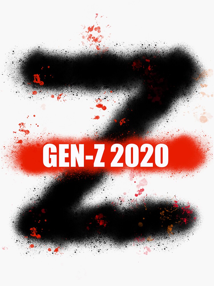 "GenZ 2020 Spray Paint Style" Sticker for Sale by Isacabilex Redbubble