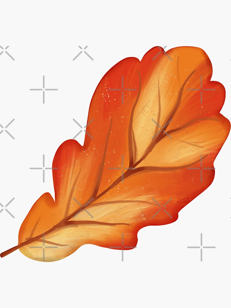 Orange Acorn Leaf by KatLangeDesign