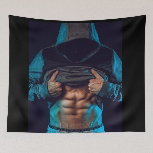 Item preview, Guy with Six packs in the gym designed and sold by miminova.