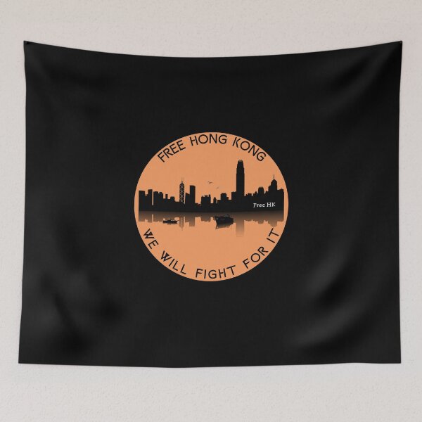 Item preview, Hong Kong Skyline Crimson designed and sold by HistoryMafia.