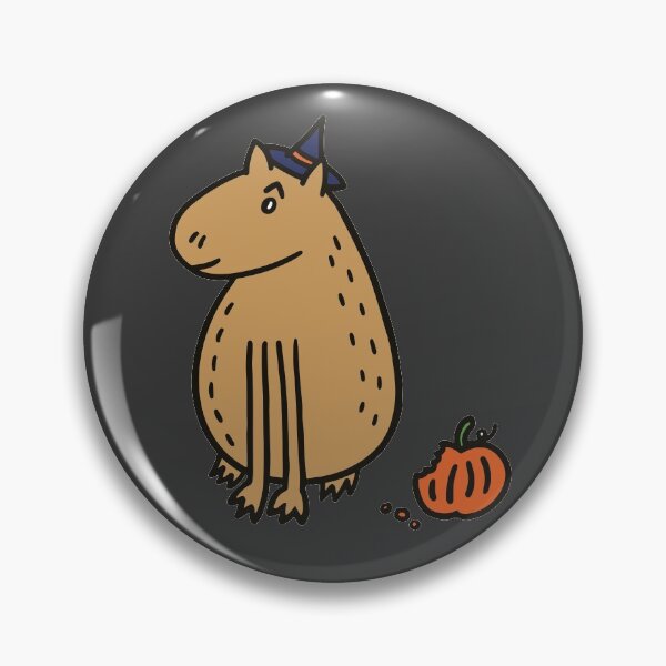 Item preview, Witch Capybara & Pumpkin Print designed and sold by DorkRind.