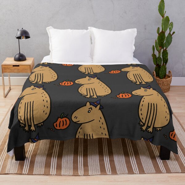 Item preview, Witch Capybara & Pumpkin Print designed and sold by DorkRind.
