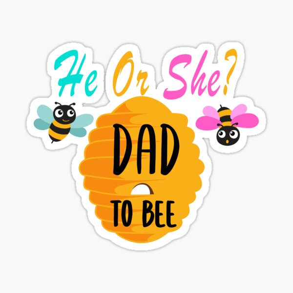 Gender Reveal What Will It Bee Shirt He Or She Grandpa Sticker By Anassmama123 Redbubble