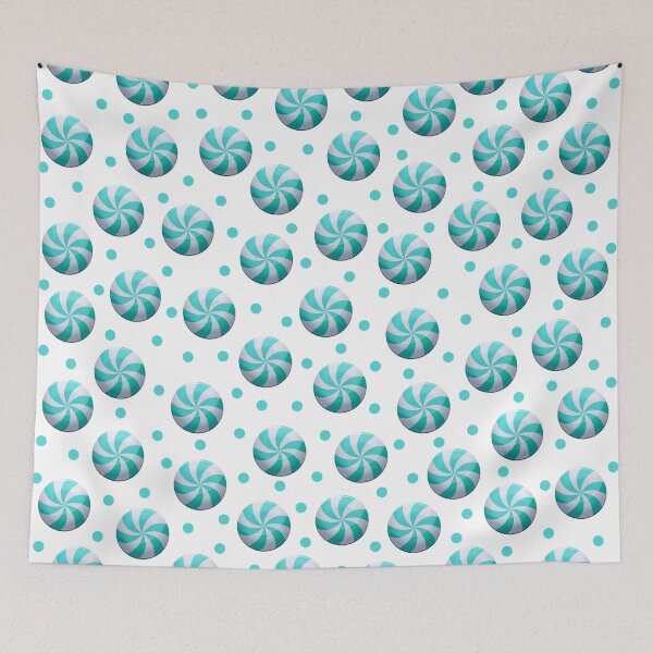 Item preview, Teal Peppermint Polka Dots designed and sold by Whoopsidoodle.