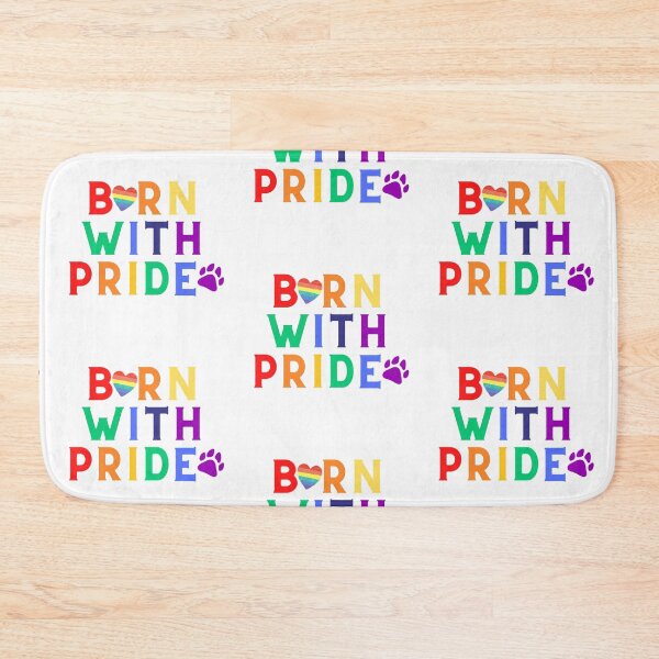 Item preview, Cute rainbow letters - Born with pride with dog paws designed and sold by lMonsterPlanetl.