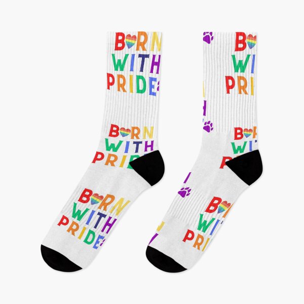 Item preview, Cute rainbow letters - Born with pride with dog paws designed and sold by lMonsterPlanetl.