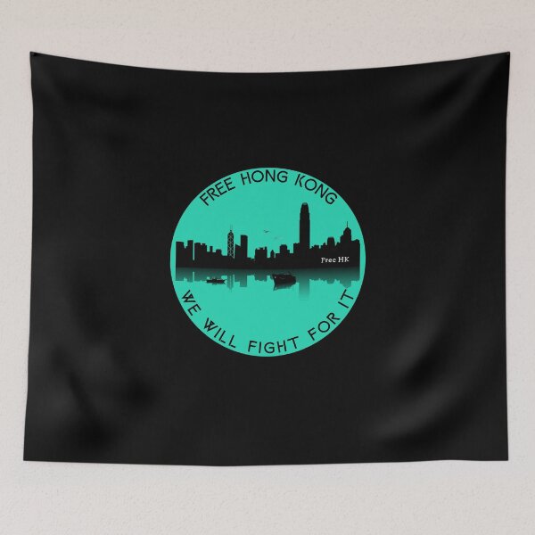 Item preview, Hong Kong Skyline Blue designed and sold by HistoryMafia.