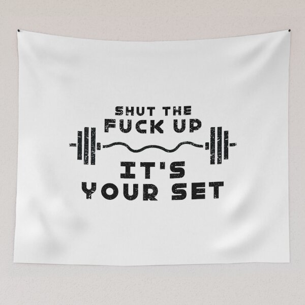 Item preview, Copy of Funny Gym Workout It's Your Set Quote Weight Lifting Squat designed and sold by TheMattDesigns.