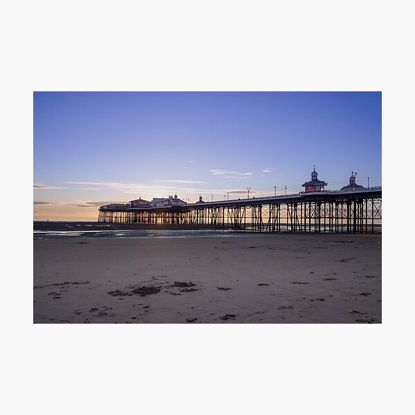 Blackpok pier sunset Photographic Print