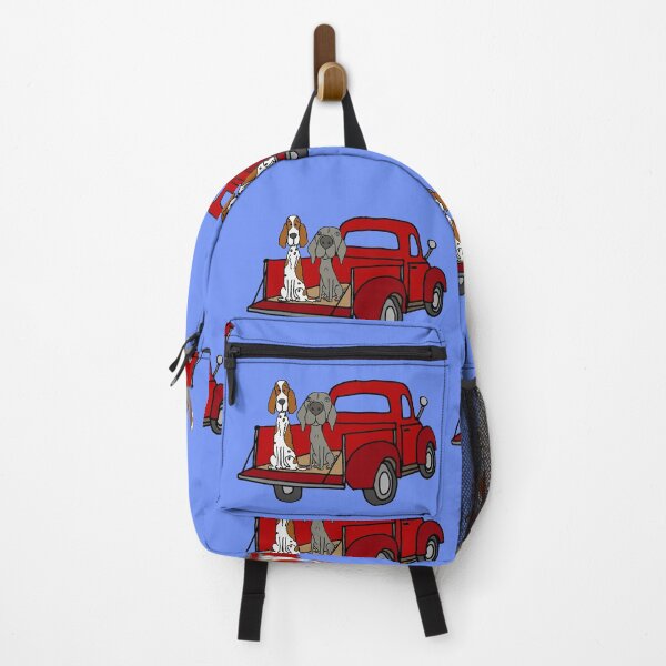 Item preview, Cute Weimaraner and English Setter Dogs in Red Pickup Truck designed and sold by Nature's Fancy.