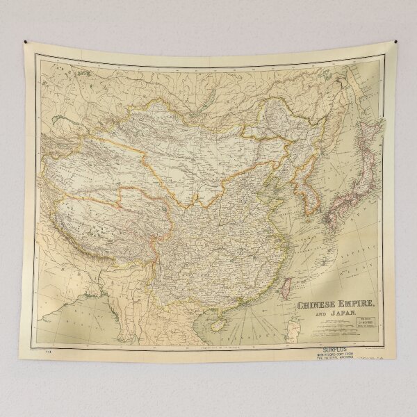 Item preview, Map of China and Japan (c 1900) designed and sold by allhistory.