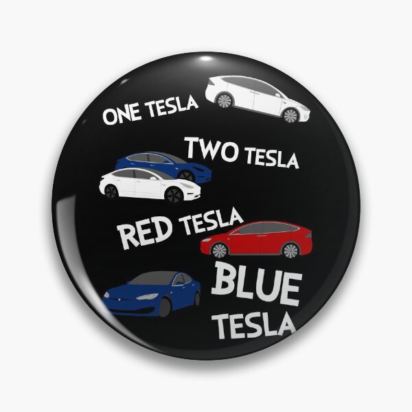 Item preview, One Two Red Blue Tesla designed and sold by karyann.