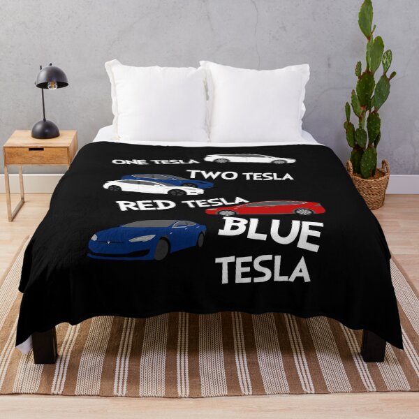 Item preview, One Two Red Blue Tesla designed and sold by karyann.