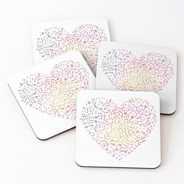 Item preview, Music Notes Heart designed and sold by MusicTeesStore.