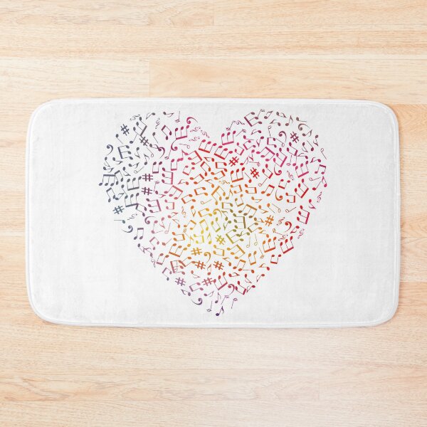 Item preview, Music Notes Heart designed and sold by MusicTeesStore.