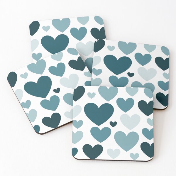 Item preview, Cyan Love Hearts (Varied) designed and sold by shahramroj.