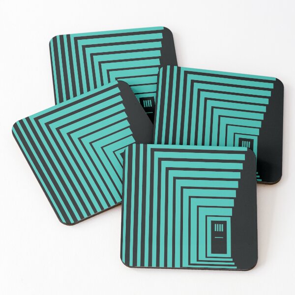 Item preview, Concentric Corridor and Door – Teal designed and sold by RoguePatterns.