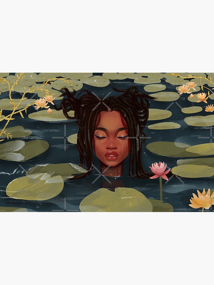 Immersed in nature. Portrait art illustration. by euaadesigns