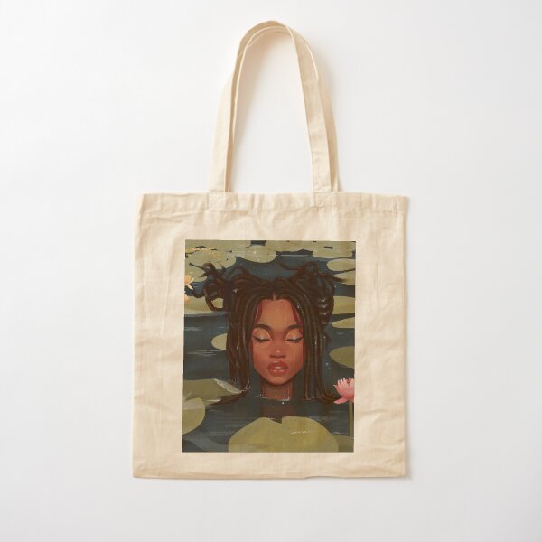 Immersed in nature. Portrait art illustration. Cotton Tote Bag