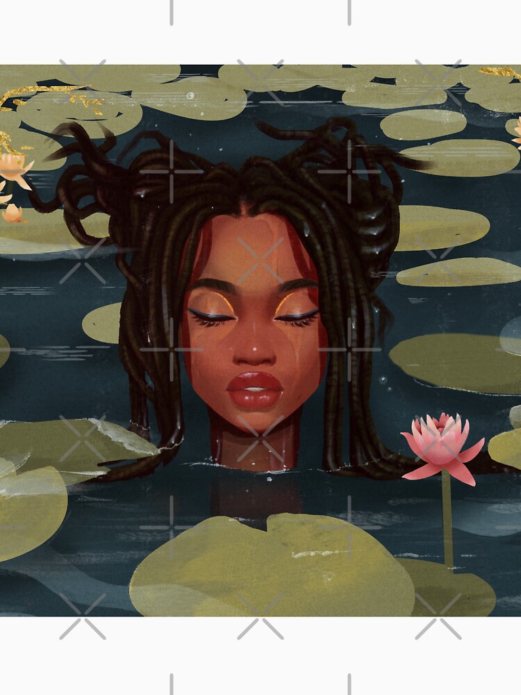 Immersed in nature. Portrait art illustration. by euaadesigns