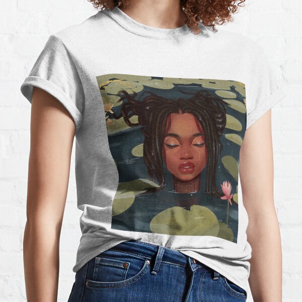 Immersed in nature. Portrait art illustration. Classic T-Shirt