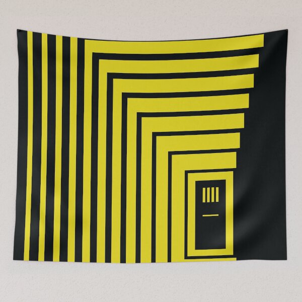 Item preview, Concentric Corridor and Door – Yellow designed and sold by RoguePatterns.
