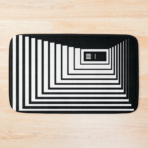 Item preview, Concentric Corridor and Door – Black & White designed and sold by RoguePatterns.