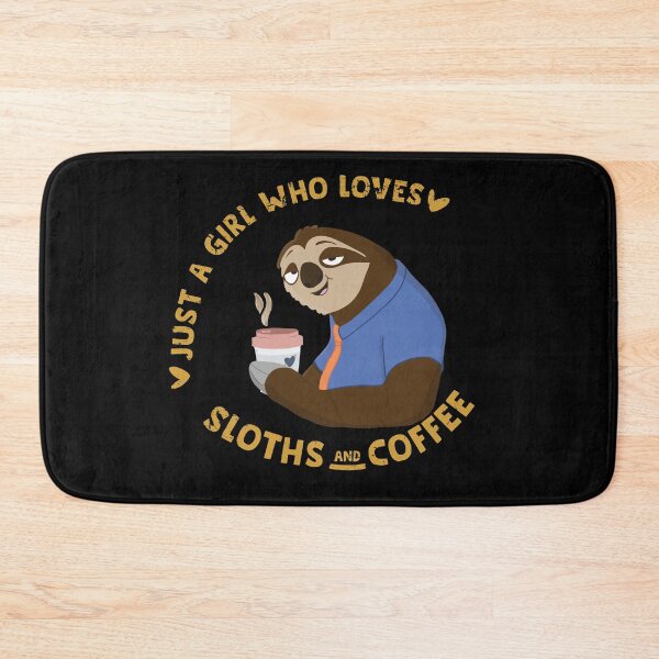 Item preview, Just a Girl who loves Sloths and Coffee Distressed designed and sold by tinypurpleland.