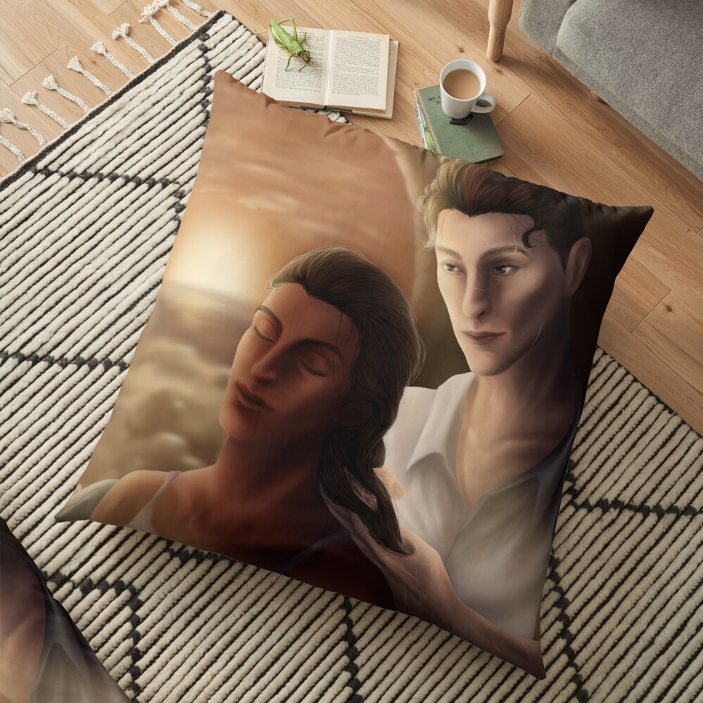 Kaz Braiding Inej's Hair Floor Pillow