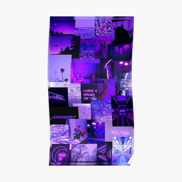 Purple Aesthetic  Poster for Sale by LunaandCo