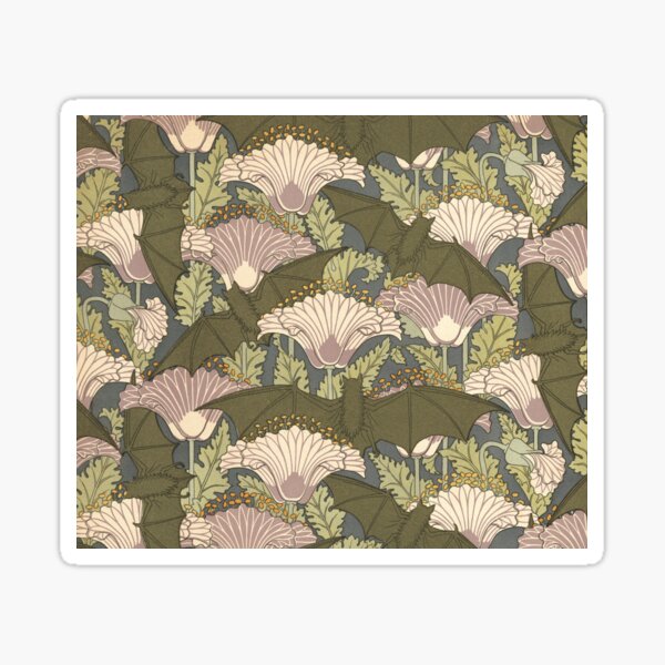 Aperçu de l'œuvre Chauves-souris - Flore et Faune Art Nouveau créée et vendue par elevens.