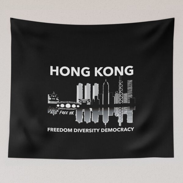 Item preview, Hong Kong Skyline Black & White designed and sold by HistoryMafia.